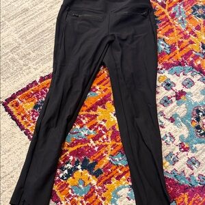 Athleta Black leggings with zippers